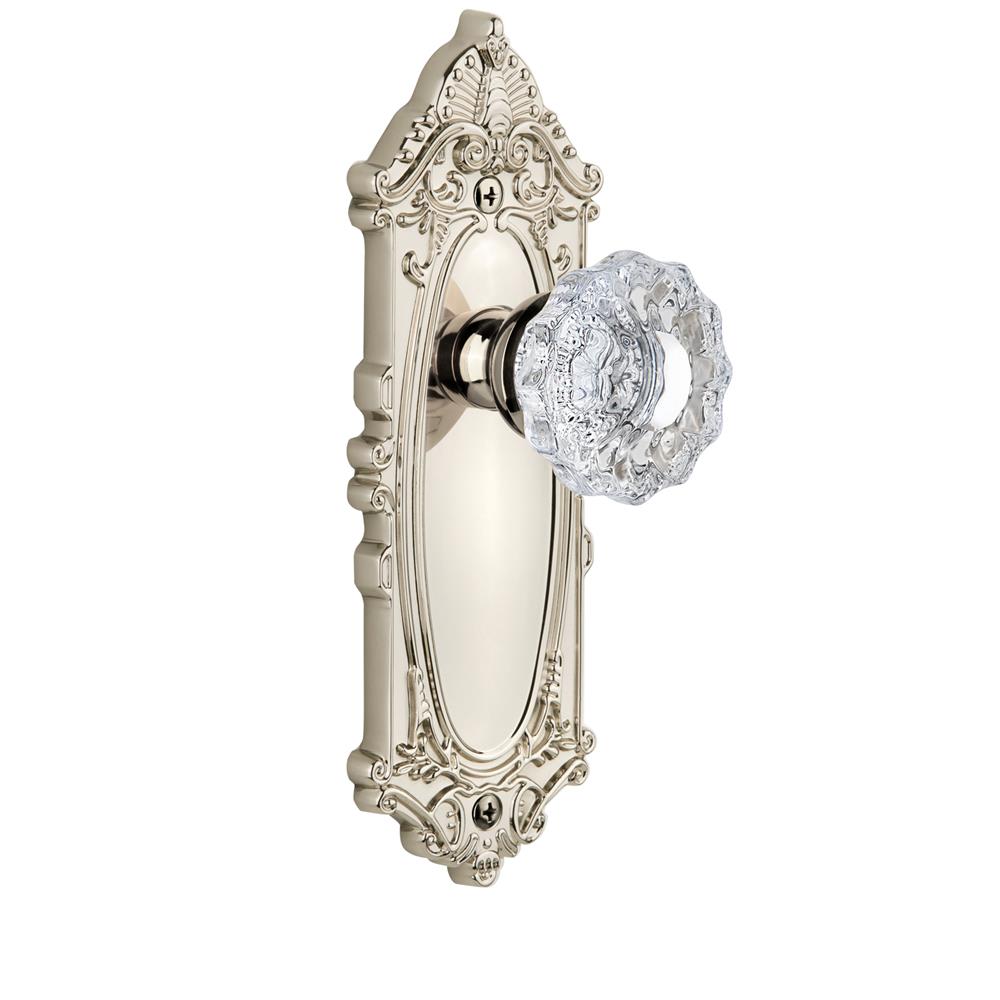 Grandeur by Nostalgic Warehouse GVCVER Complete Passage Set Without Keyhole - Grande Victorian Plate with Versailles Knob in Polished Nickel